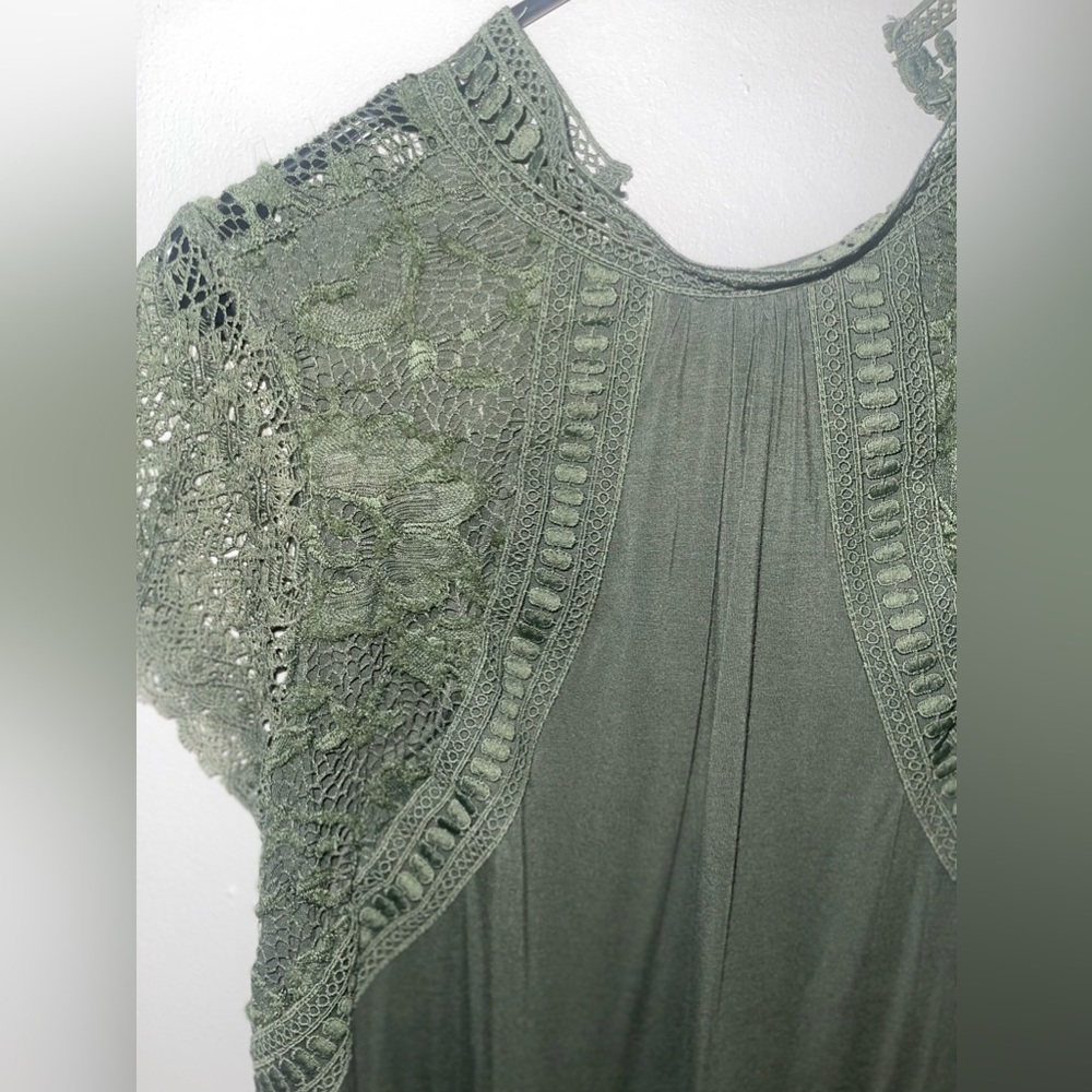 Green work blouse